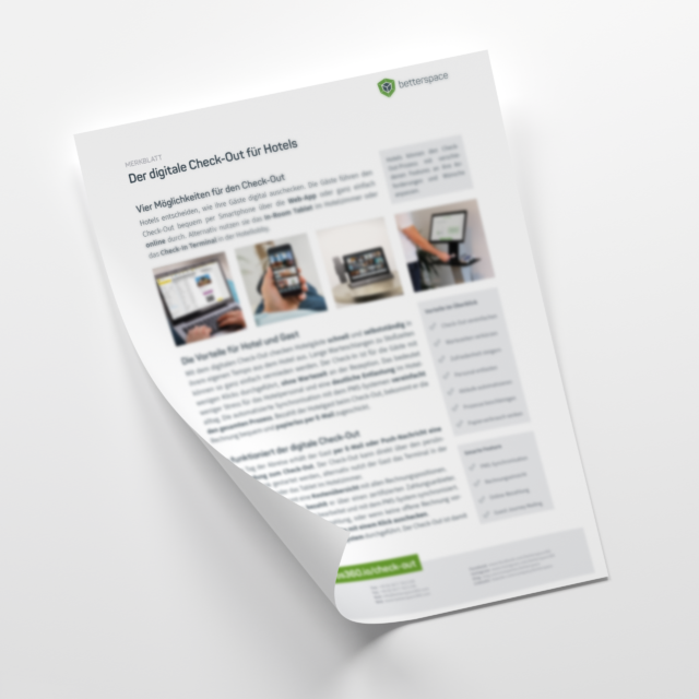 Merkblatt Digitaler Check-Out