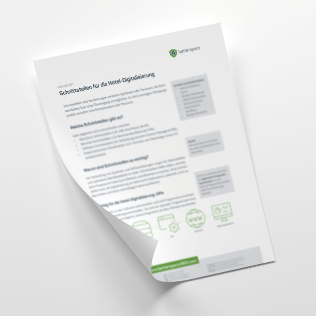 Merkblatt Schnittstellen zur Hotel-Digitalisierung