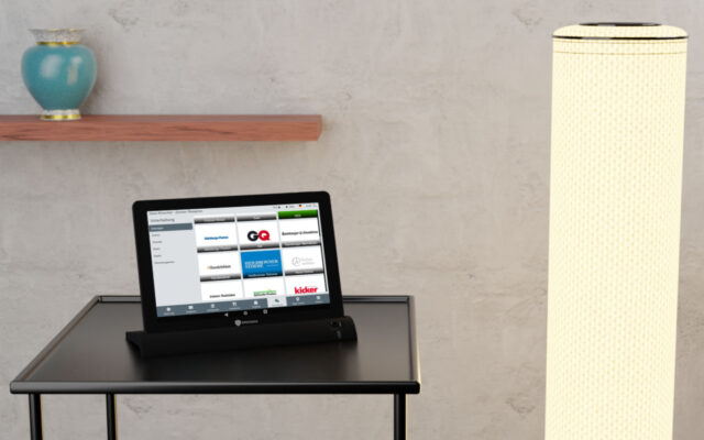 Digitale Gästemappe des Hotel Ahnenhof Sylt auf dem In-Room Tablet mit sharemagazines