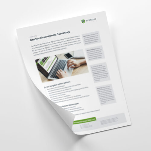 Merkblatt -Arbeiten mit der Digitalen Gästemappe