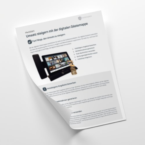 Merkblatt Umsatz Steigern mit der digitalen Gästemappe