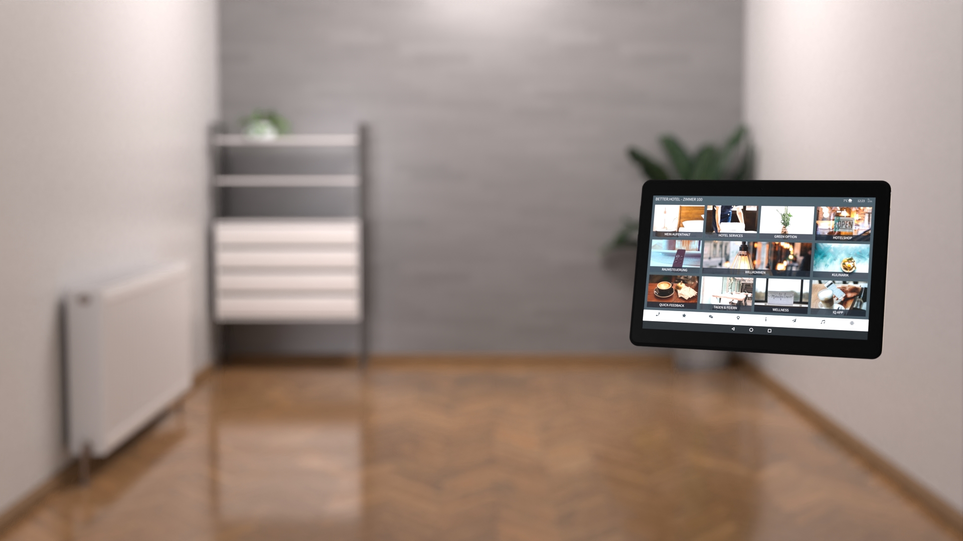In-Room Tablet mit digitaler Gästemappe