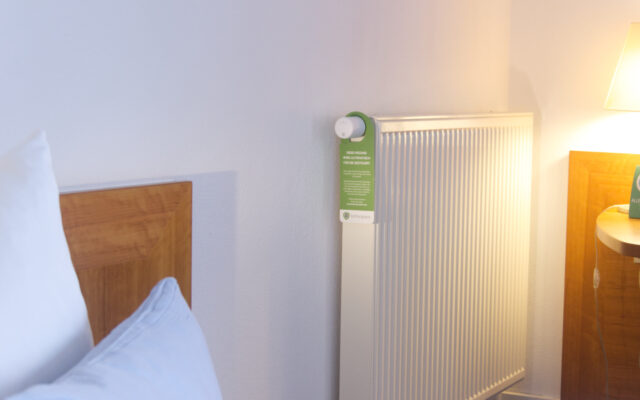Heizkörper mir better-energy Thermostat im Hotel Knoblauch