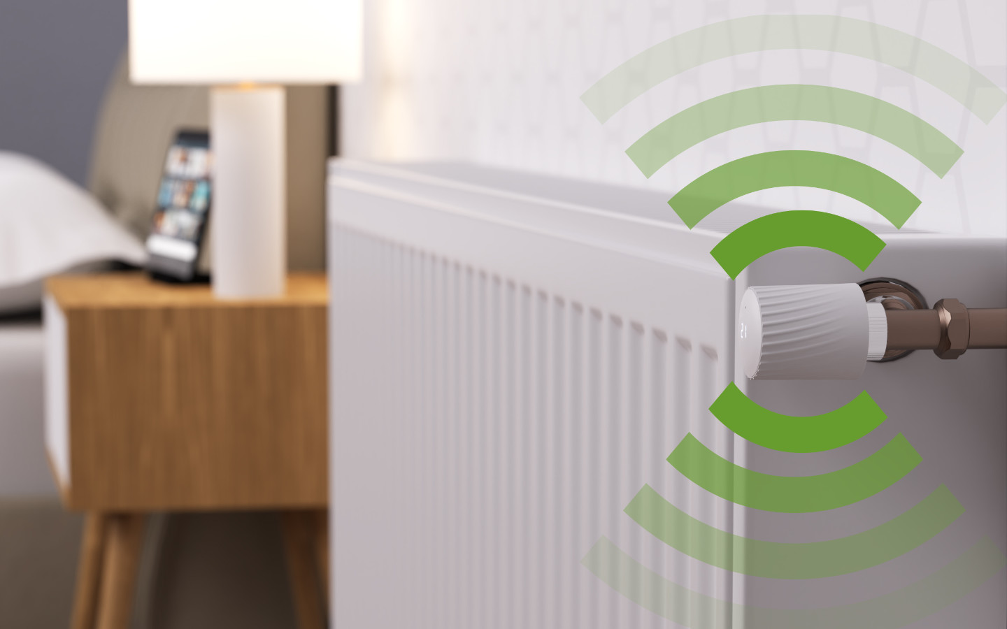 heizkörper mit smarten LoRaWAN-Thermostat