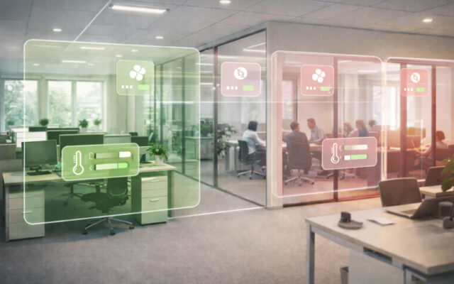 büro verschiedene temperaturzonen und belegungen