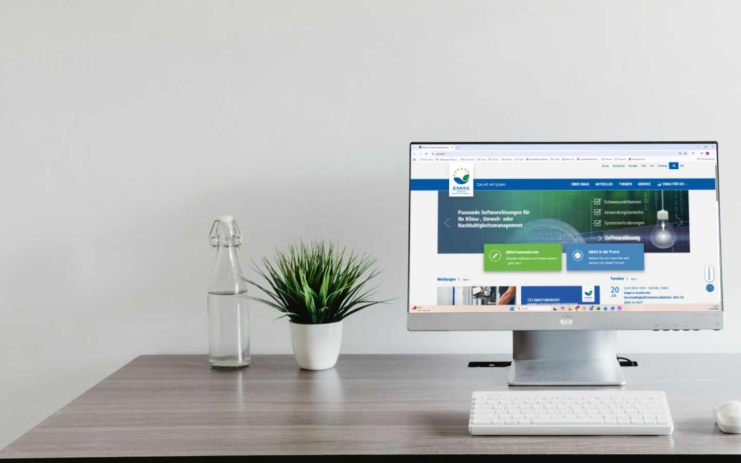 emas website dektop schreibtisch