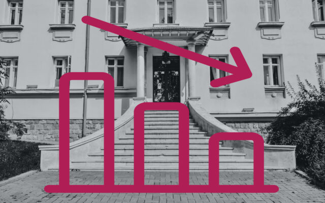 alte immobilien sinkender graph
