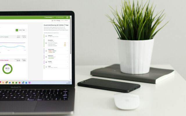 Übersicht software better.energy Analyze auf Laptop