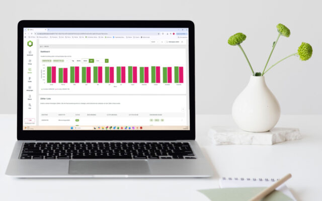 better.energy – Monitor Dashboard auf laptop