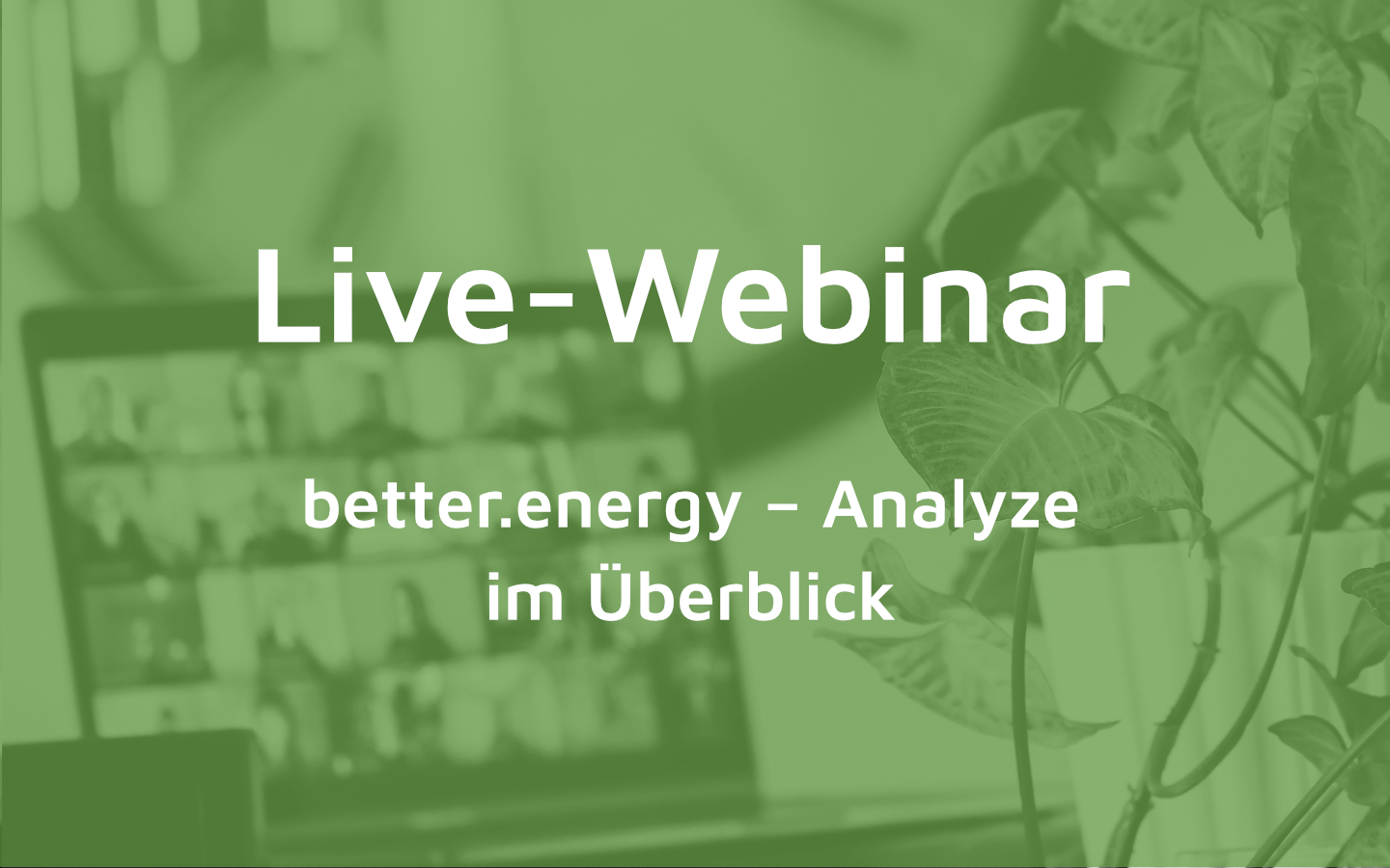 live webinar better.energy – Analyze