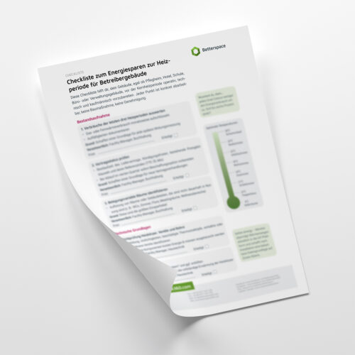Deckblatt Checkliste Tipps Energiesparen zum Start der Heizperiode