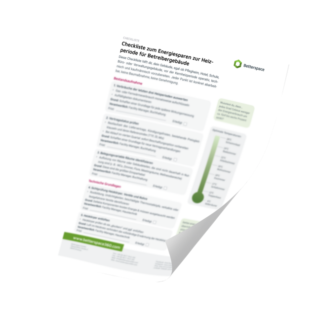 Deckblatt Checkliste Tipps Energiesparen zum Start der Heizperiode